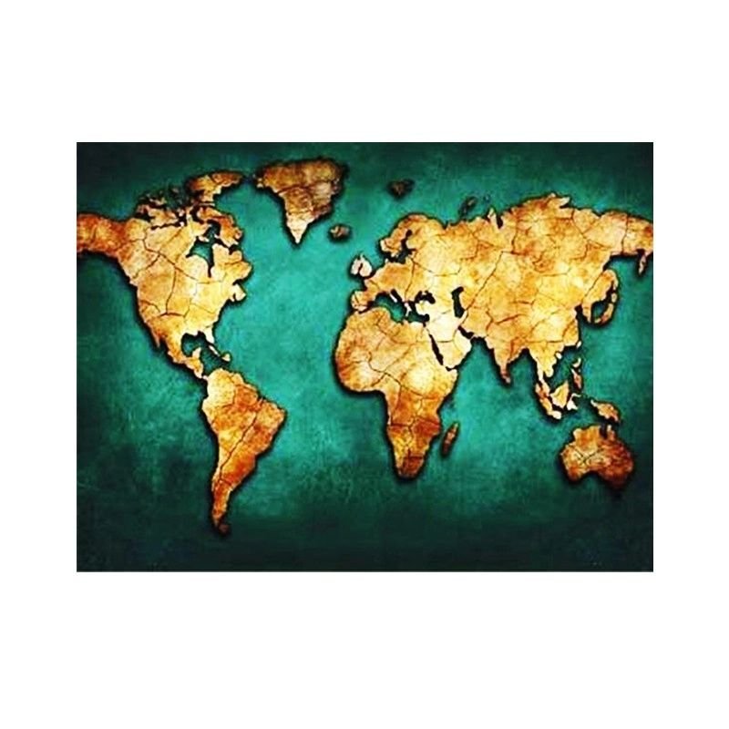 Diamond painting haft diamentowy - mapa świata (02463) 25x35cm, mozaika DIY