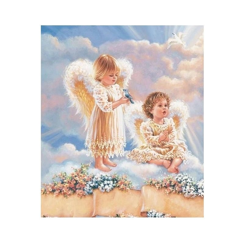 Diamond painting mozaika diamencikowa - aniołki (13671) 25x35cm, haft DIY