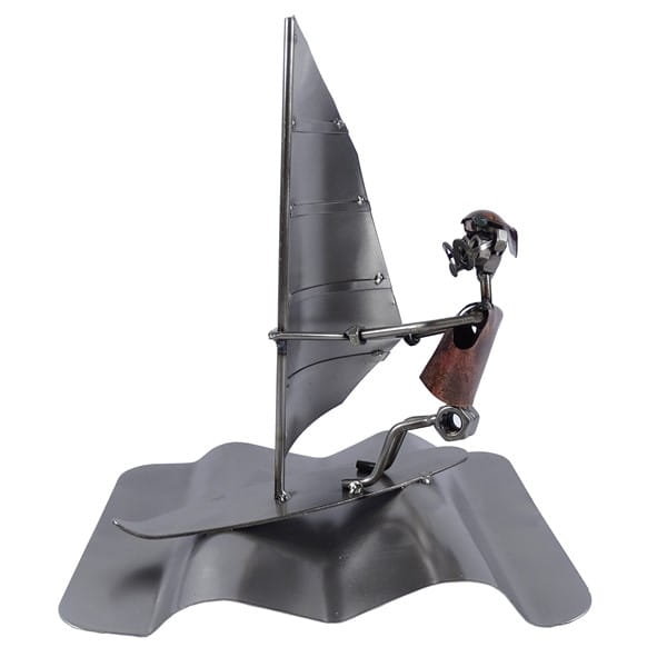 Metalowa figurka Windsurfing na fali. Trofeum dla surfera