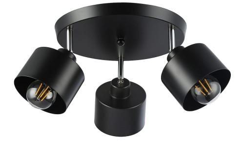Elza lampa sufitowa (spot) okrągła 3xE27 czarna
