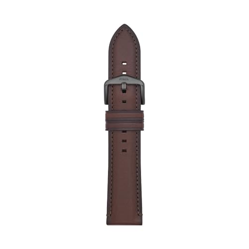 Fossil Pasek do zegarka dla mężczyzn 22 mm LiteHide skóra brązowa, S221497, brązowy, 22 mm, Casual