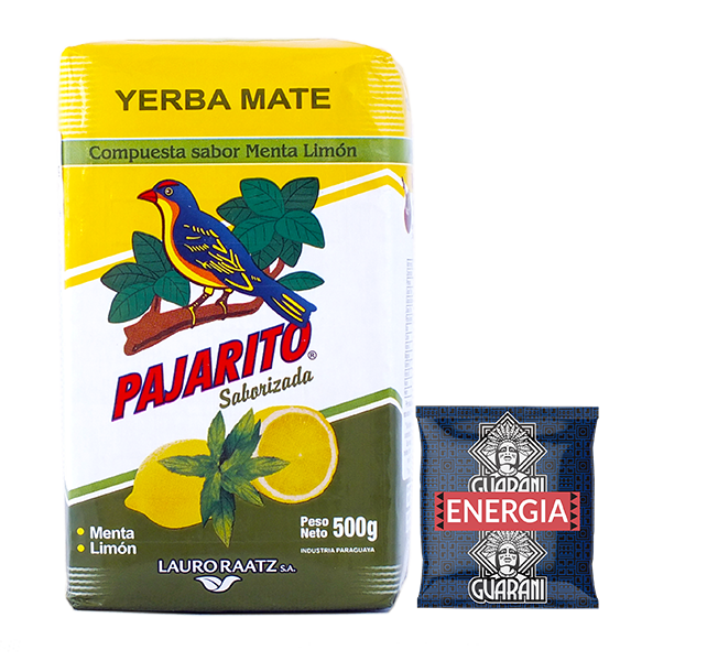 Pajarito Menta Limon + Próbka Guarani Energia 50g