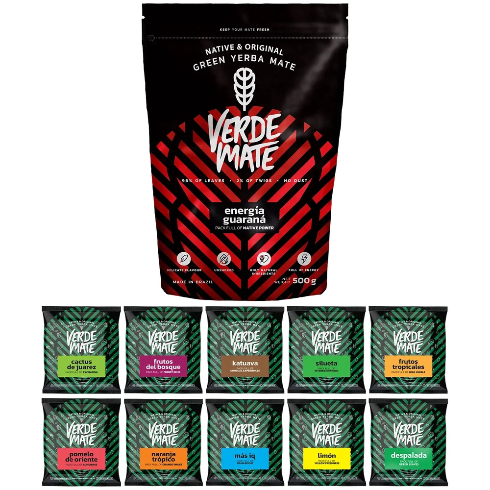 Yerba Verde Mate Green Energia Guarana 10x50g 1kg