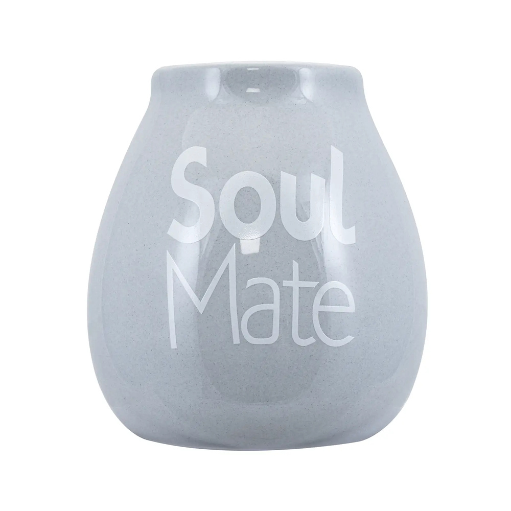 Tykwa Ceramiczna szara z logo Soul Mate - 350 ml