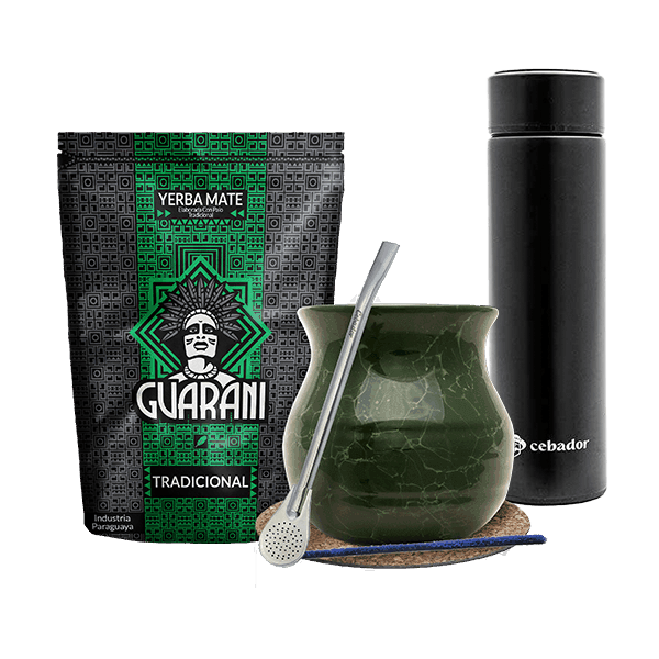 Zestaw Yerba Verde Mate MAS IQ 500g Tykwa Termos