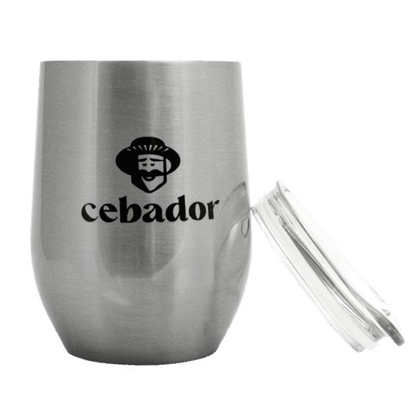 TermoLid – stalowe naczynko z pokrywką – Cebador (kolor srebrny) – 350 ml