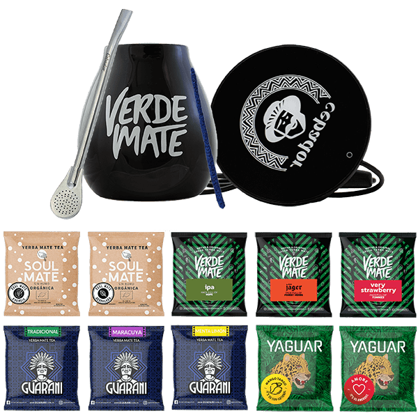Zestaw Yerba Verde Mate 500g Tykwa Bombilla 10x50g