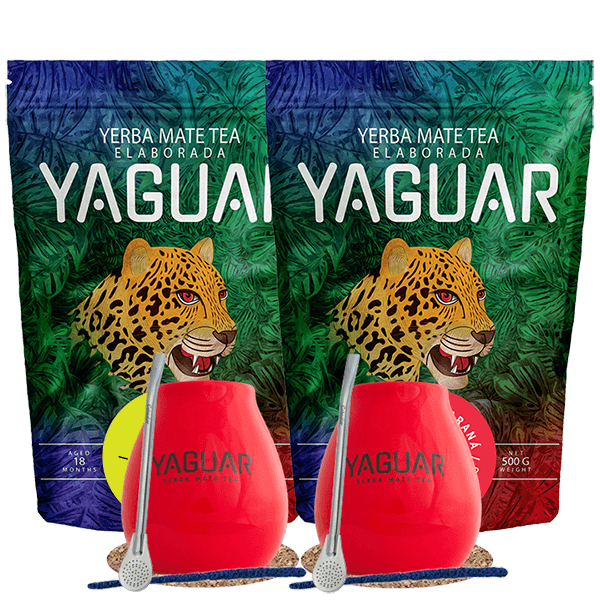 Zestaw Startowy dla dwojga Yerba Mate Yaguar Energia 500g + Yaguar Limon 500g