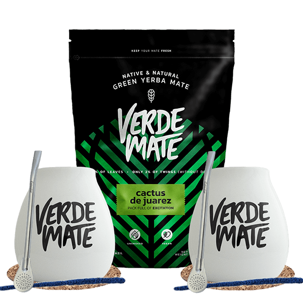 Zestaw Startowy dla dwojga Yerba Mate Verde Mate Cactus de Juarez 500g