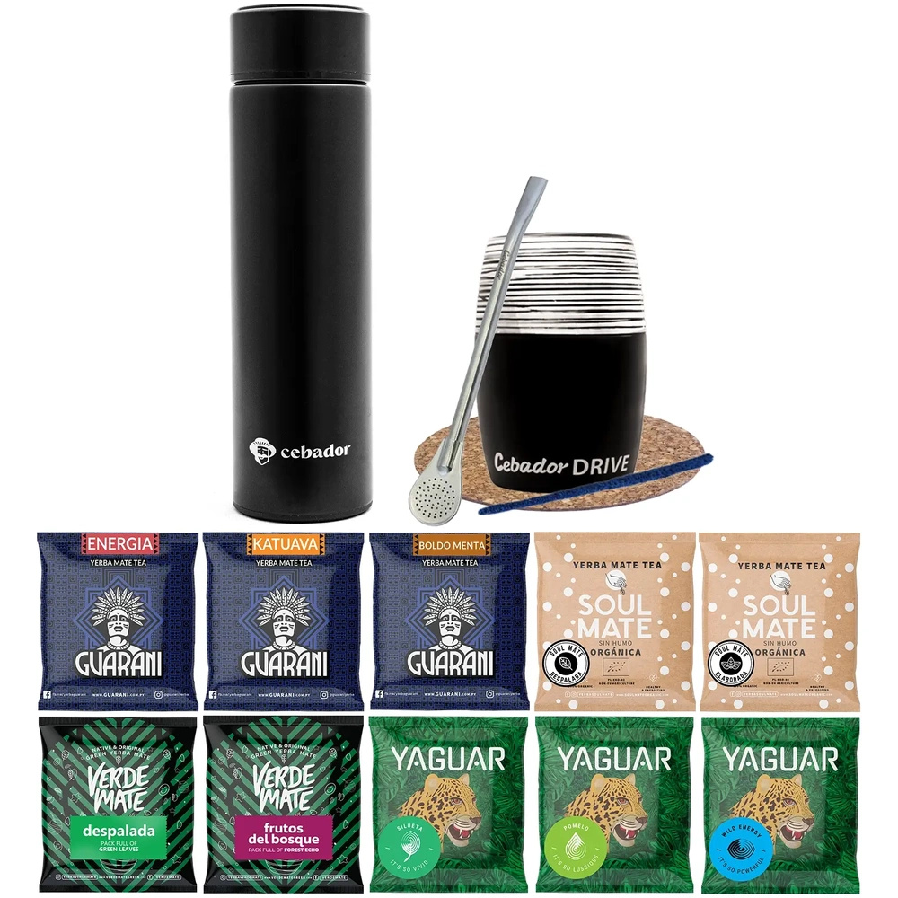 Zestaw Yerba Mate Guarani 500g 10x50g Termos