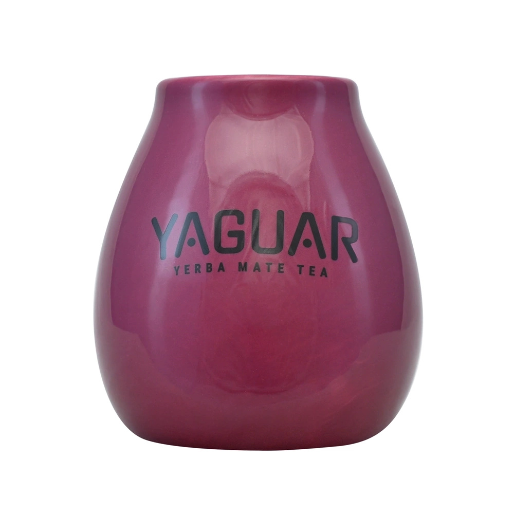 Tykwa Ceramiczna z logo Yaguar (purpurowa) 350 ml