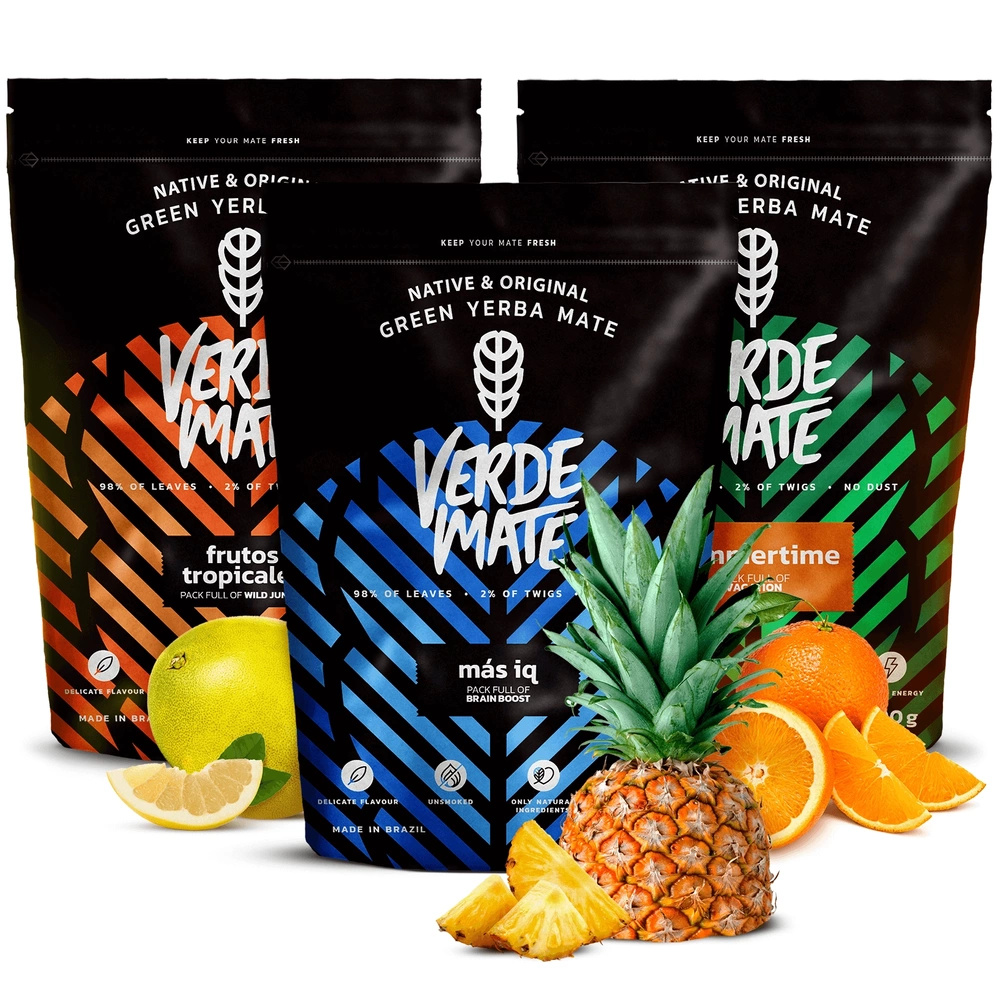Zestaw Yerba Mate Verde Green Owocowe 3x500 1,5kg