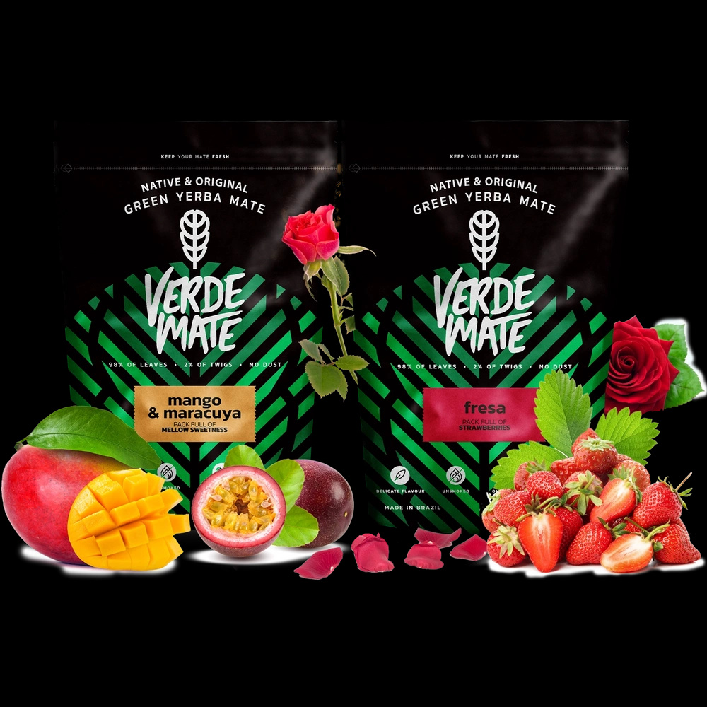 Yerba Verde Mate Mango Marakuja Truskawka 2x500g