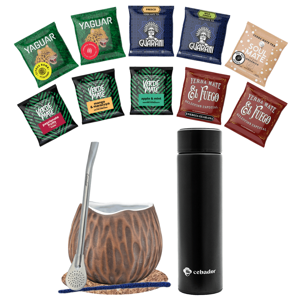 Zestaw Yerba Mate 500g Tykwa 10x50g termos