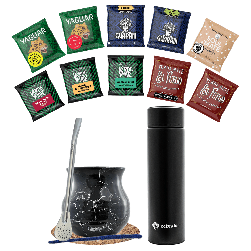 Zestaw Yerba Mate 500g Tykwa 10x50g termos
