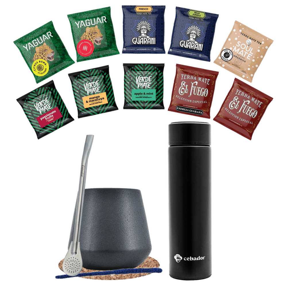 Zestaw Yerba Mate 500g Tykwa 10x50g termos