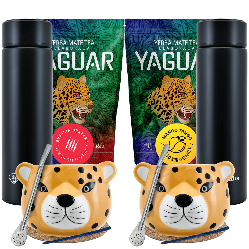 Zestaw Yerba Mate Yaguar Termos dla dwojga 1000g