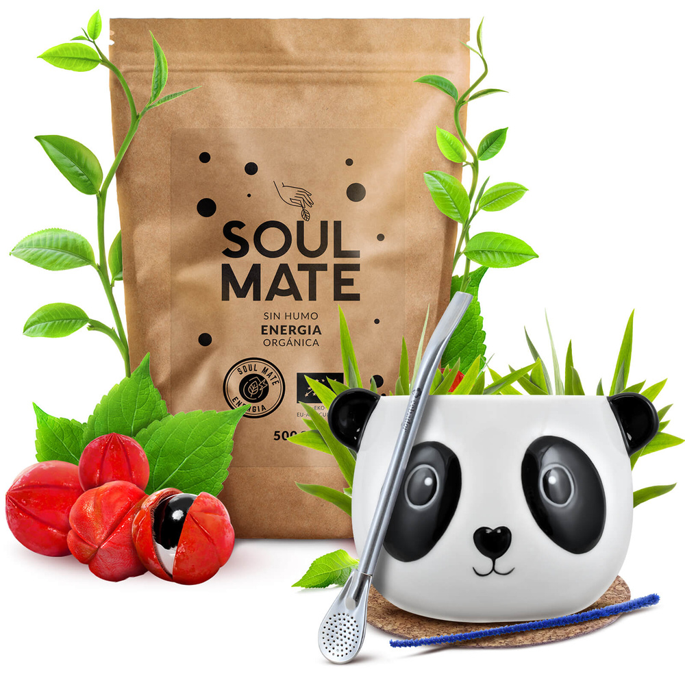 Zestaw Yerba Mate Soul Mate Energia 500g Tykwa + Bombilla