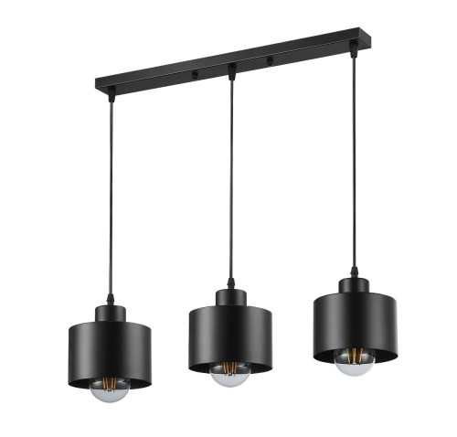 Zdjęcia - Żyrandol / lampa LVT Elza lampa wisząca 3xE27 czarna 