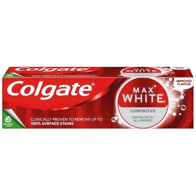Colgate Palmolive Max White Luminous Skrząca mięta Pasta z fluorem 75 ml 8714789867632