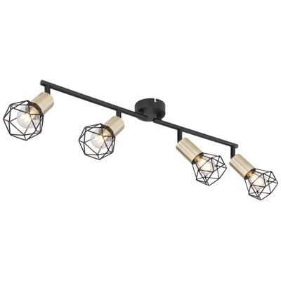 Globo Xara I 54802S-4AB plafon lampa sufitowa 4x40W E14 czarny/mosiądz