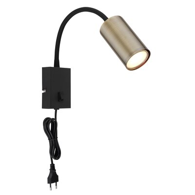 Globo Lighting Robby kinkiet 1x25W czarny/mosiądz 57911WM