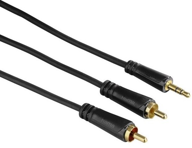 Kabel HAMA Jack 3.5mm - 2XCINCH, pozłacane końcówki, 3m