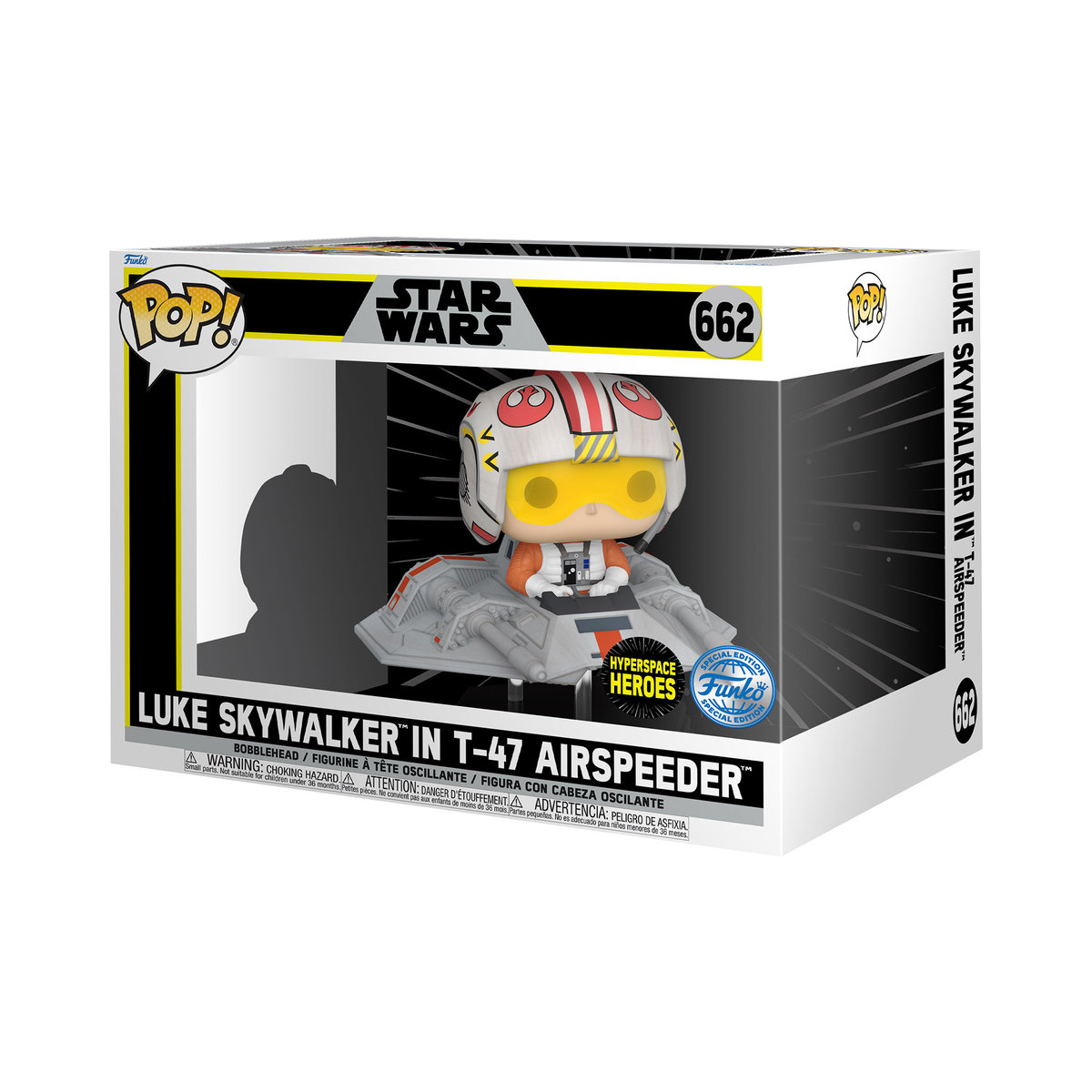 Funko Pop! Figurka Kolekcjonerska, Star Wars, Luke In T-47 Airspeeder, Exclusive