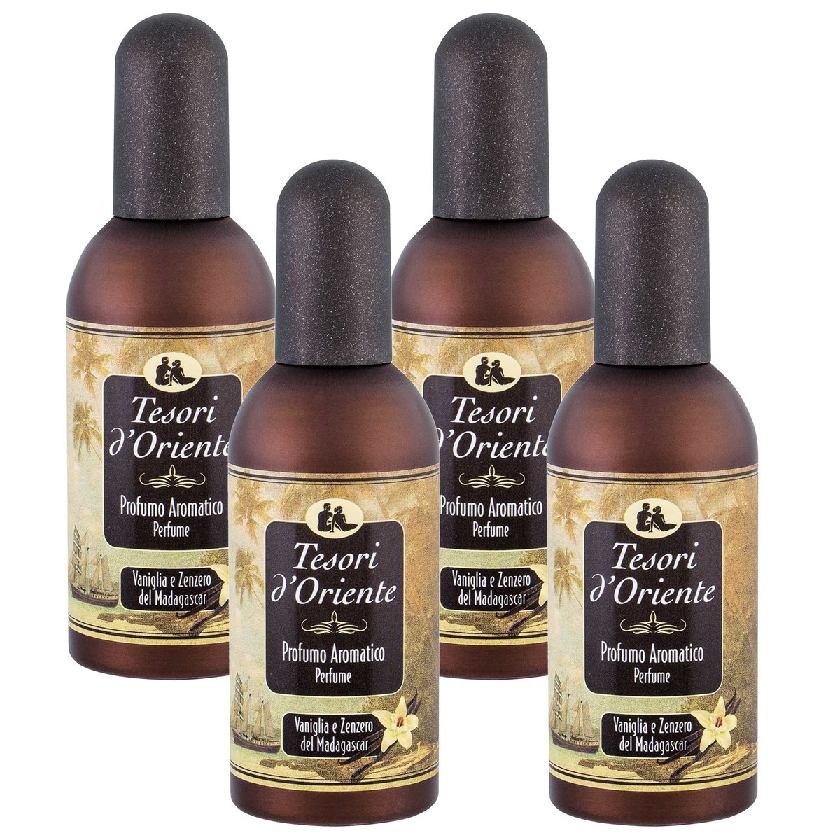 Tesori d'Oriente, Vaniglia e Zenzer, Woda toaletowa, 4x100ml