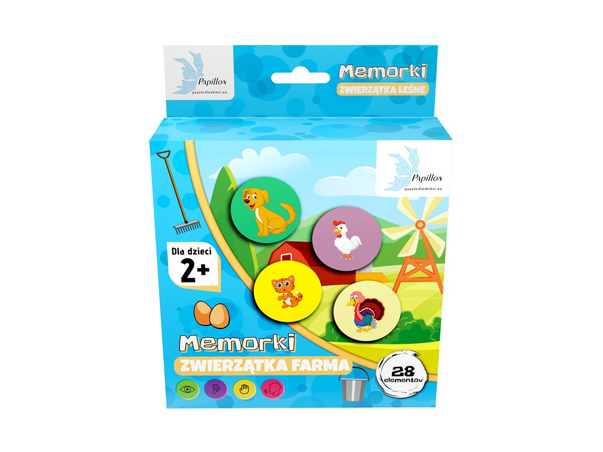 Puzzle dla dzieci Memorki Zwierzątka Farma 01