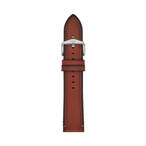 Fossil Pasek do zegarka dla mężczyzn 22 mm LiteHide skóra brązowa, S221504, brązowy, 22 mm, Casual