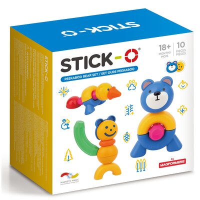 Magformers Stick-O Zestaw z niedźwiedziem 10el