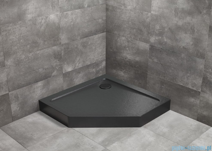 Radaway Doros Pt Compact Stone brodzik pięciokątny 90x90x11,5cm czarny SDRPTP9090-05-54S
