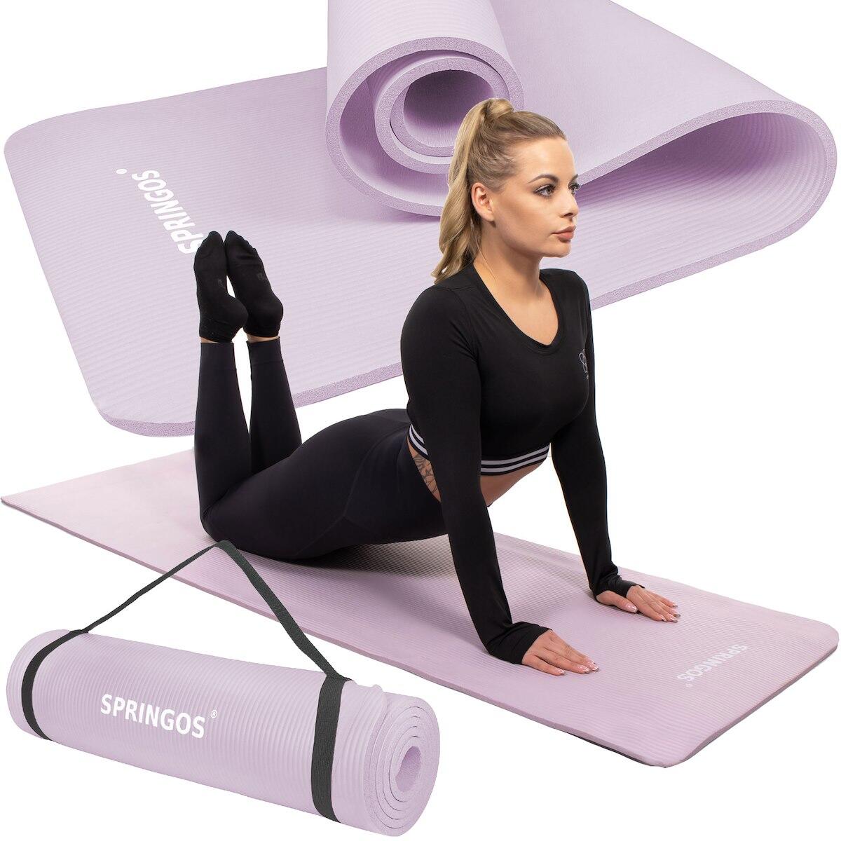 Springos Uniwersalna mata do ćwiczeń 183 cm pudrowy fiolet YG0038