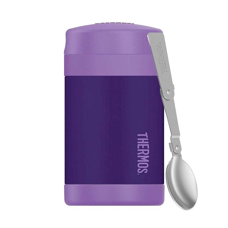 Thermos Termos dziecięcy na jedzenie 470 ml z łyżką fioletowy 123020