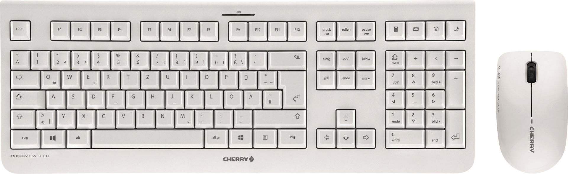 Zestaw bezprzewodowy Cherry DW 3000 USB 2.4 Ghz Biały (JD-0710DE-0)