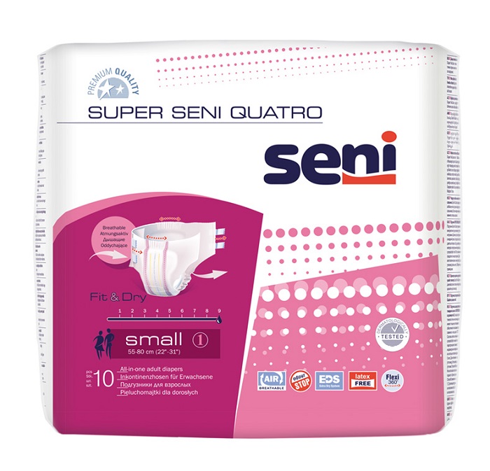 Seni Super Quatro Pieluchomajtki dla dorosłych Small (1) 10szt