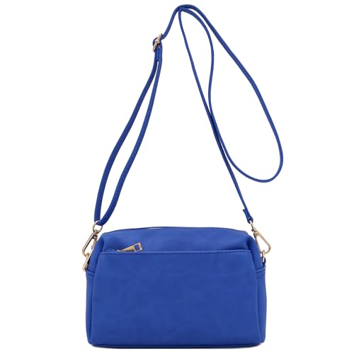 FashionPuzzle Torba na ramię z potrójnym zamkiem, królewski niebieski, jeden rozmiar, Royal Blue, 70AA