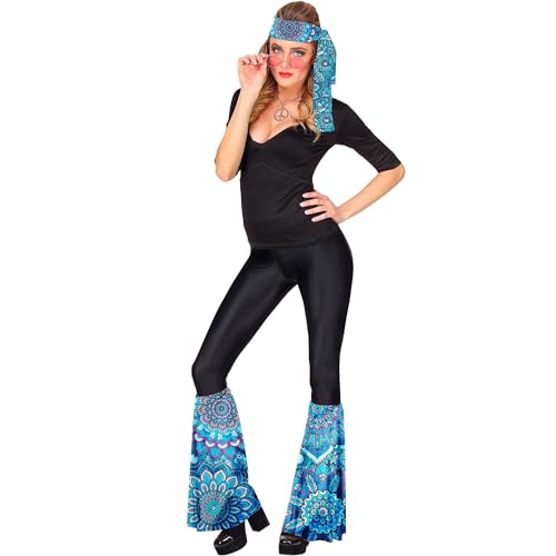 Widmann - Zestaw hipisowski 60s / 70s, opaska na głowę i rękawice, hipis, reggae, flower power