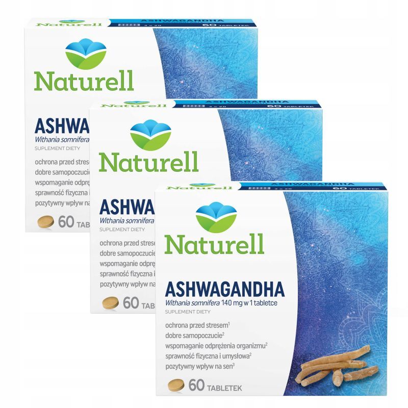 NATURELL AB Naturell Ashwagandha 3 x 60 tabletek