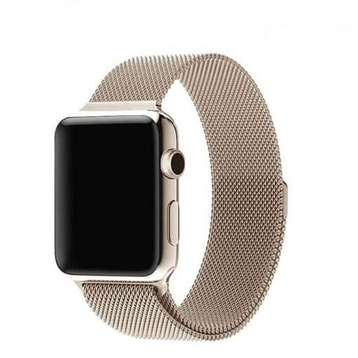 Opaska Pasek Bransoleta Milaneseband Apple Watch 1/2/3/4/5/6/7/8/Ultra/Se 42/44/45/49Mm Champagne Gold