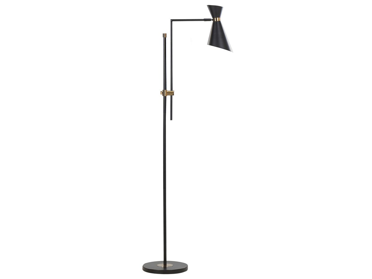 Lampa podłogowa metalowa czarna MELAWI