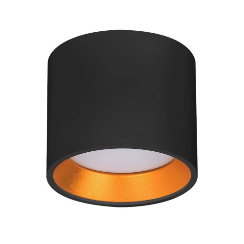 Golda lampa sufitowa tuba 1xGX53 czarna/złota