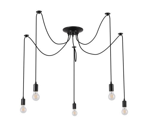 Nido lampa wisząca 5xE27 czarna