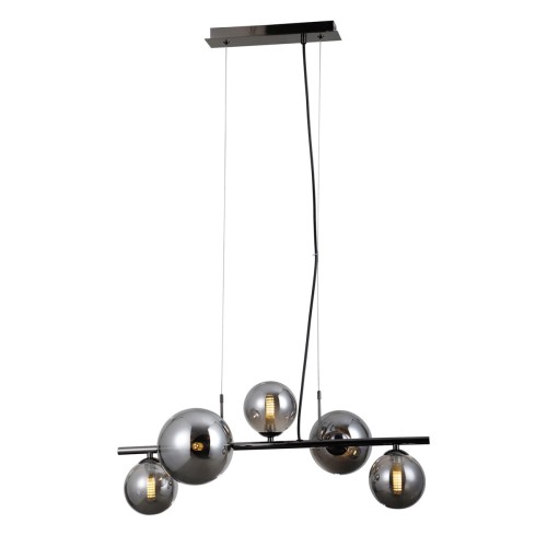 Canello lampa wisząca 5xG9 czarny chrom/dymiony PND-406007-5A-BCR