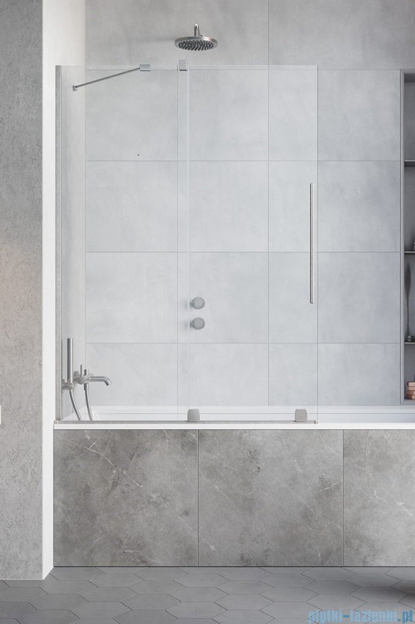 Radaway Furo Brushed Nickel PND II parawan nawannowy 170cm lewy szczotkowany nikiel 10109888-91-01L/10112844-01-01