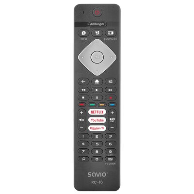 SAVIO PILOT UNIWERSALNY/ZAMIENNIK DO TV PHILIPS, SMART TV, RC-16