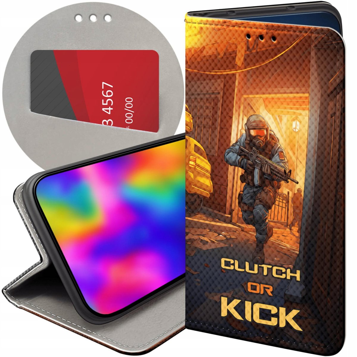 ETUI Z KLAPKĄ DO MOTOROLA MOTO G32 WZORY CS GO COUNTER-STRIKE FUTERAŁ CASE
