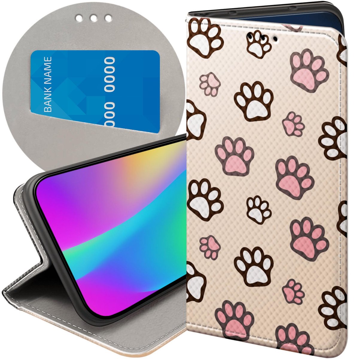 ETUI DO XIAOMI MI 9T / MI 9T PRO / REDMI K20 WZORY ŁAPKI ŚLADY ŁAPA STOPA