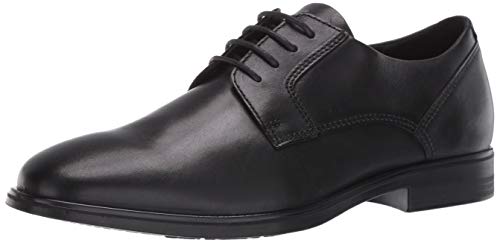 ECCO Męski krawat typu Queenstown Plain Toe Oxford, Czarny - 46/46 EU